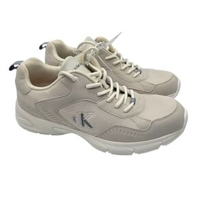 NEW Calvin Klein Ivory Neutral Beige Sneakers Size Women's 11